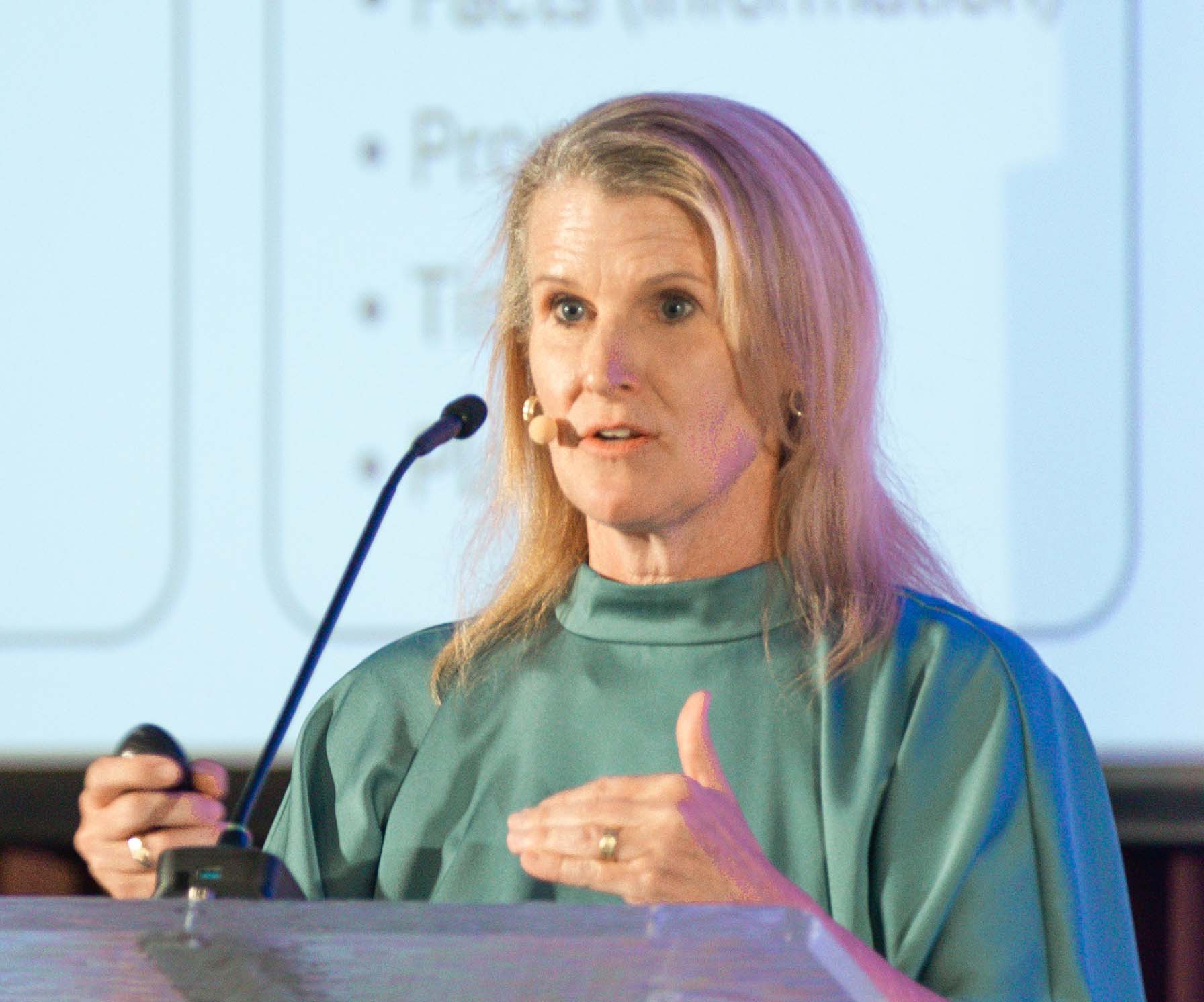 Emily de Schweinitz Taylor speaks at the Religious Freedom Annual Review